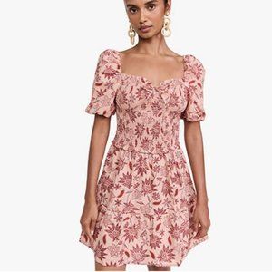 BB DAKOTA Women's Cotton Candy Floral Mini Dress in Coral Pink